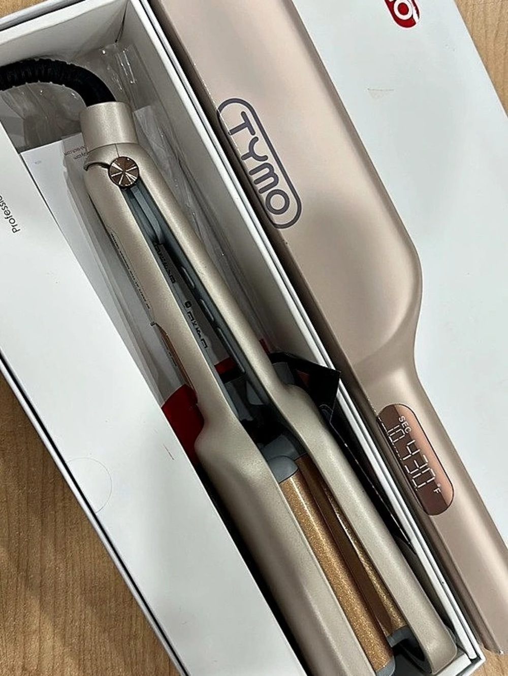 TYMO Rovy Wave Curling Iron Beige & Gold